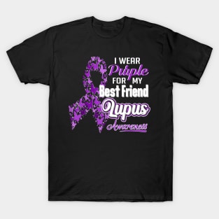 I Wear Purple For My Best Friend Lupus Awareness T-Shirt